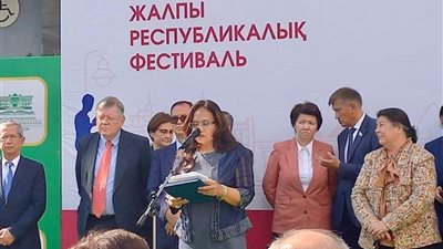 سفيرة مصر فى كازاخستان  تشارك  في افتتاح المهرجان الدولي السنوي للكتاب 