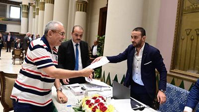المهندس ياسر عمر يوقع على استمارة تزكية برلمانية لترشيح السيسي 