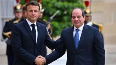 السيسي يناقش مع نظيره الفرنسي جهود تهدئة الاوضاع في فلسطين 