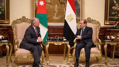 السيسي وملك الأردن يؤكدان موقفهما الثابت تجاه القضية الفلسطينية