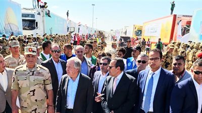 أنطونيو غوتيريش يدعو من رفح إلى تعجيل دخول الإغاثة الإنسانية إلى غزة