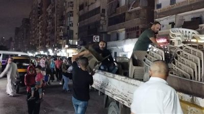 التحفظ على 70 حالة اشغال نتيجة لحملة مسائية بحي ثان المنتزة الإسكندرية 