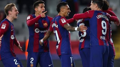 ليفاندوفسكي يقود هجوم برشلونة أمام جيرونا في الدوري الأسباني