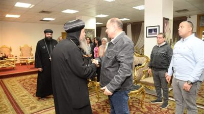 محافظ أسيوط يلتقى أسقف منفلوط للاقباط الارثوذوكس وطلاب ومعلمين  مدرسة سانت ماري الخاصة