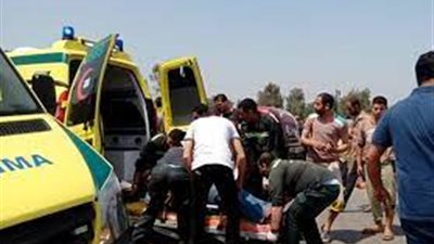 إصابة 7 أشخاص في انقلاب سيارة ميكروباص على الطريق الأوسطي