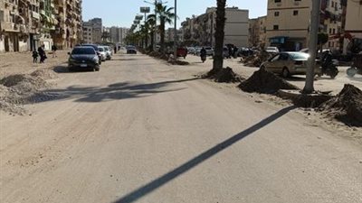 استمرار أعمال رصف و تطوير شارع  ستالينجراد بنطاق حي المناخ