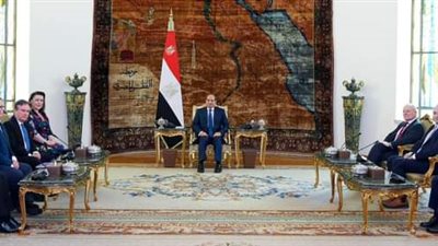 الرئيس السيسي يستقبل وفدا من لجنة الشؤون الخارجية بمجلس العموم البريطاني