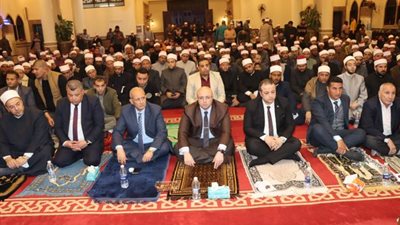 محافظ بنى سويف يشهد احتفال الأوقاف بليلة النصف من شهر شعبان بمسجد الرضا