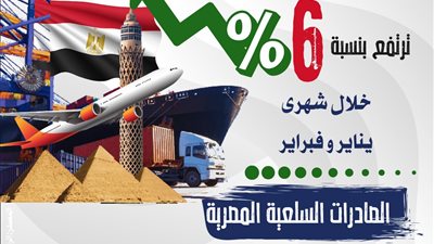 في أحدث تقرير صادر عن وزارة التجارة والصناعة حول صادرات مصر السلعية خلال شهري يناير وفبراير 2024