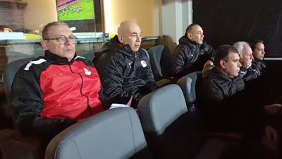 جهاز منتخب مصر بقيادة التوأم في مباراة تونس و كرواتيا 