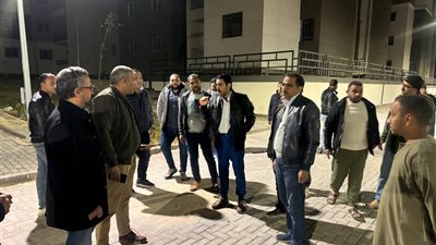 مرور ليلي لمتابعة الخدمات المقدمة للسكان بمدينة العبور الجديدة ومتابعة المشروعات القومية التي تعمل ليل نهار 
