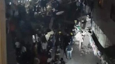 انهيار عقار سكني من 4 طوابق فى بورسعيد وجهود للبحث عن ضحايا