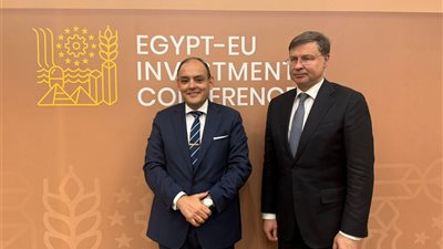 خلال مشاركتهما بفعاليات مؤتمر الاستثمار المصري الأوروبي