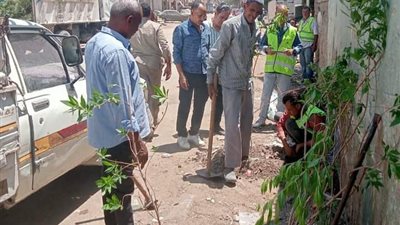 إستمرار زراعة الأشجار وغلق مقالب المخلفات الصلبة بحي شرق أسيوط 