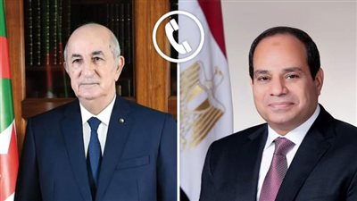 الرئيس السيسي يهنيء نظيره الجزائري الرئيس عبد المجيد تبون  في اتصال هاتفي عقب فوزه بولايه جديده في الإنتخابات الرئاسية 