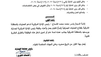 قرار رئيس مصلحة الجمارك رقم ١٥٠ لسنة ٢٠٢٤ 