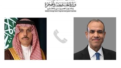 اتصال هاتفي بين وزير الخارجية ونظيره السعودي بشأن جهود وقف العدوان الإسرائيلي في المنطقة