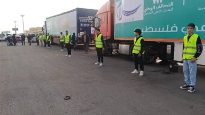 صناع الخير عضو التحالف الوطني تستمر تجهيز المواد الغذائية الموجهة لقطاع غزة ضمن قافلة التحالف الوطني التاسعة الموجهة لقطاع غزة