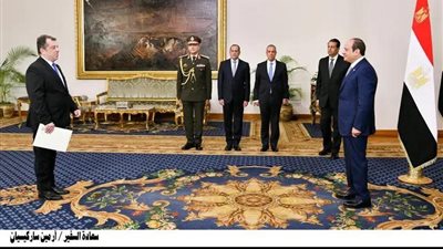 الرئيس السيسى  يتسلم اوراق اعتماد سفير أرمينيا بمصر 