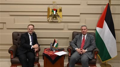 سفير بريطانيا لدى مصر  يلتقي  سفير فلسطيني دياب اللوح  
