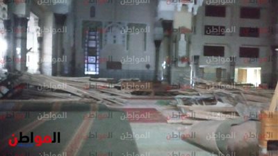صور.. (انفراد) .. بدء أعمال ترميم داخلية بساحة «النور» في العباسية