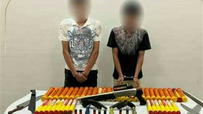ضبط عنصريين جنائيين في السويس وبحوزتهم أسلحة نارية غير مرخصة