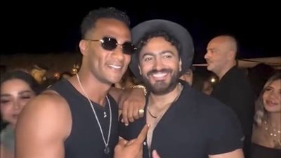 ألف سلامة ياتيمو.. محمد رمضان يساند تامر حسني في وعكته الصحية 