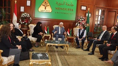 رئيس جامعة المنوفية يستضيف ممثل صندوق الأمم المتحدة للسكان (UNFPA)