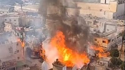 حريق يلتهم أستوديو مصر بسبب تصوير مسلسل 