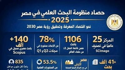وزارة التعليم العالي حصاد منظومة البحث العلمي في مصر بنهاية عام 2025 