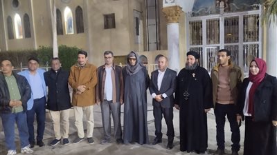 قيادات مركز أبو النمرس بالجيزة في زيارة لدير أبو سيفين بطموه بمناسبة عيد الميلاد المجيد