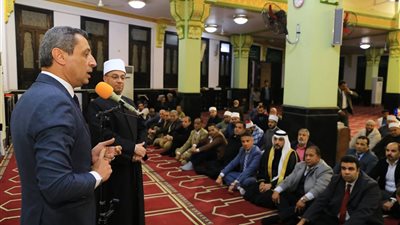 محافظ السويس يشهد إحتفالية مديرية الأوقاف بذكري الإسراء والمعراج