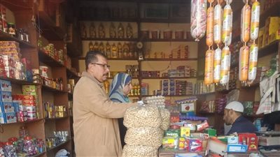 رئيس مركز كفر صقر يتابع حملات التفتيش على المحلات والمخازن بقرية القضاه