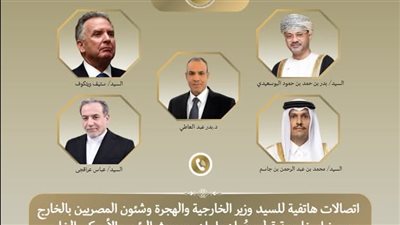 وزير الخارجية يجرى اتصالات مكثفة لدفع مسار التهدئة في الشرق الأوسط