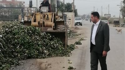 رئيس مركز ومدينة كفر صقر يتابع حملة نظافة وتجميل مكثفة بقرية المؤانسة