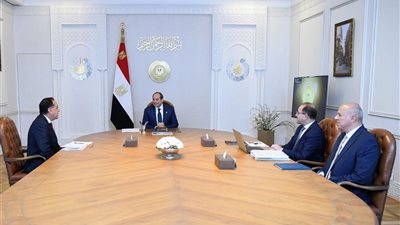  الرئيس السيسي يجتمع مع الدكتور مصطفى مدبولي والسيد أحمد كجوك وزير المالية