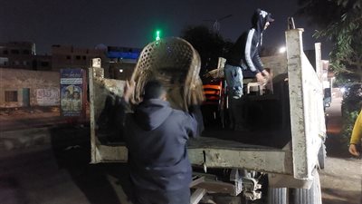 حملة إشغالات ليلية بطريق مصر أسيوط الزراعي بأبو النمرس جنوب الجيزة