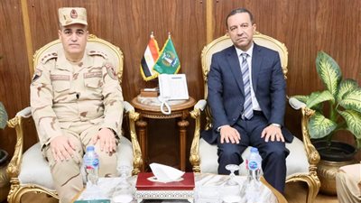 محافظ المنوفية يستقبل المستشار العسكري للمحافظة لتقديم التهنئة بتوليه مهام منصبه الجديد 