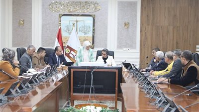 محافظ الوادي الجديد تبحث موقف ملفات الاستثمار الزراعي بمناطق الحظر المائي
