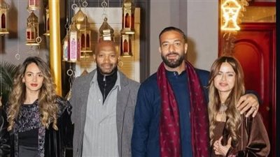 شيكابالا وإكرامي وحازم إمام..نجوم كرة القدم وزوجاتهم في حفل عيد ميلاد ميدو