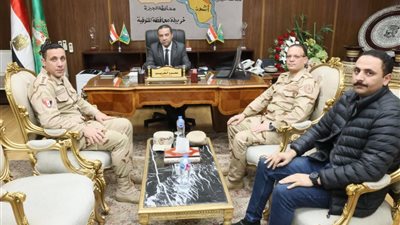 محافظ المنوفية يستقبل مدير مستشفي المنوفية العسكري لتهنئته بتوليه مهام منصبه الجديد
