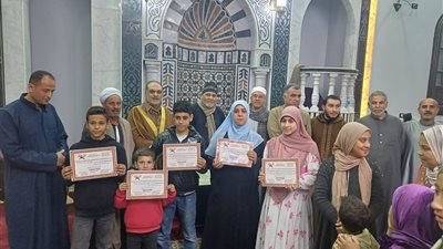 تكريم الفائزين في مسابقة مصابيح التلاوة بمنشأة عبداللطيف واكد بكفر صقر