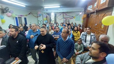 مارمينا والبابا كيرلس بالسويس تحتفل بتذكار نياحة البابا كيرلس السادس