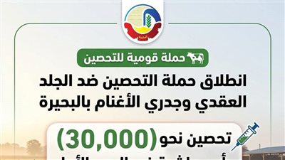 إنطلاق الحملة القومية للتحصين ضد مرض الجلد العقدي وجدري الأغنام بالبحيرة 