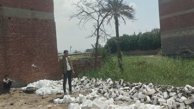 بتوجيه رئيس مدينة أبو النمرس الوحدة المحلية بالمنوات تقوم بإزالات البناء المخالف