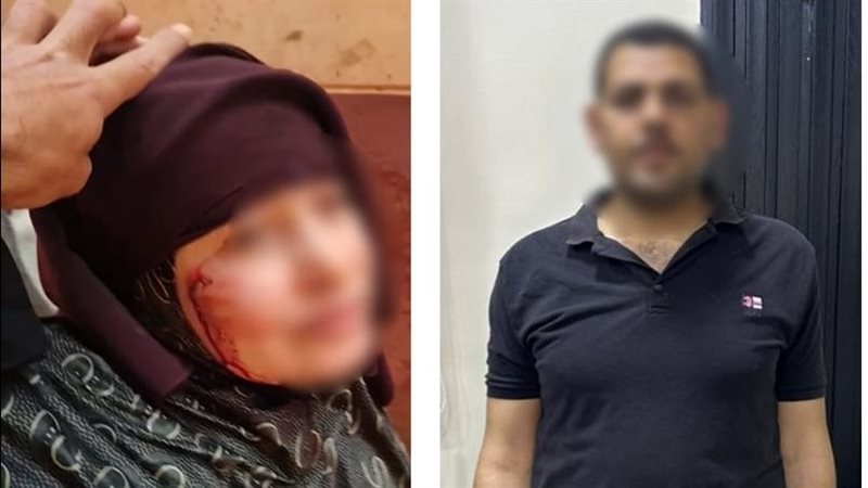ضبط زوج يعتدي على