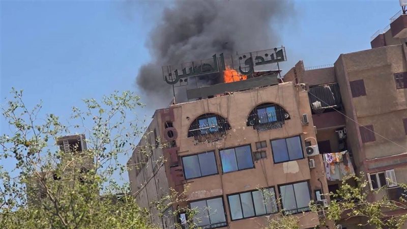 حريق أعلى سطح فندق