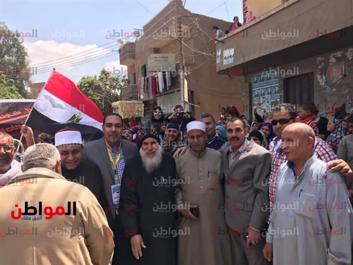 صور| إحتفالات أهالي مركز ناصر ببني سويف بالتعديلات الدستورية 2019