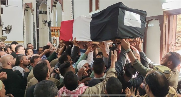 تشييع جنازة الرائد محمد دبور شهيد سيناء