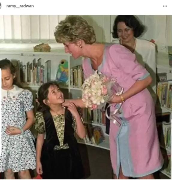 دنيا سمير غانم في لقاء مع الأميرة ديانا قبل 30 عام